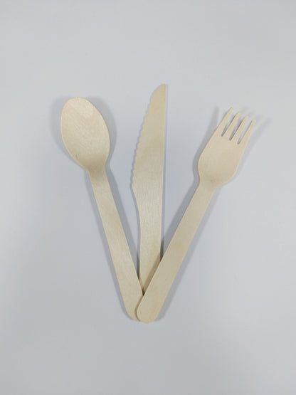 Compostable Disposable Wooden Cutlery Set Wholesale | Disposable Wooden Knife, Fork and Spoon Set Wholesale | Biodegradable Disposable Cutlery Set | Disposable Eco-friendly Cutlery Manufacturer 