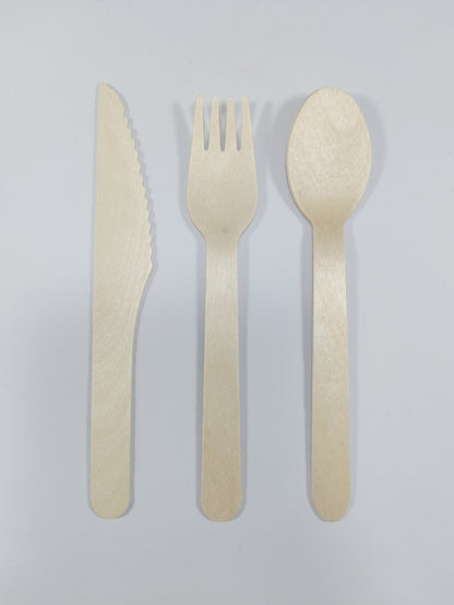 Compostable Disposable Wooden Cutlery Set Wholesale | Disposable Wooden Knife, Fork and Spoon Set Wholesale | Biodegradable Disposable Cutlery Set | Disposable Eco-friendly Cutlery Manufacturer 