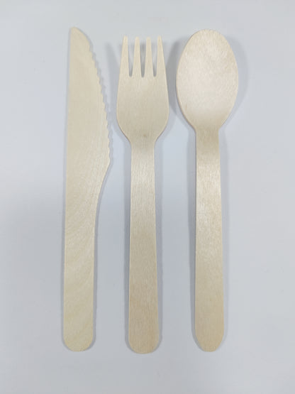 Compostable Disposable Wooden Cutlery Set Wholesale | Disposable Wooden Knife, Fork and Spoon Set Wholesale | Biodegradable Disposable Cutlery Set | Disposable Eco-friendly Cutlery Manufacturer 