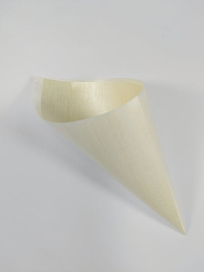 Wholesale Disposable Wooden Cone Food Cups | Disposable Wooden Cone Sushi Containers | Disposable Wooden Appetizer Food Cups | Eco-friendly Natural Poplar Wood Disposable Cone Wooden Cups | Disposable Tasting Wooden Cone Cups 