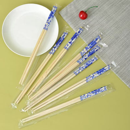竹工艺筷 | 独立包装，散装竹工艺筷 | 可定制徽标 工艺筷 印制图案