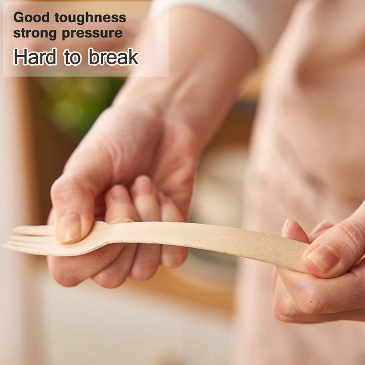 Disposable wooden forks wholesale | Disposable compostable forks | Eco-friendly wooden fork manufacturers | Degradable disposable wooden forks source factory wholesale | Disposable wooden forks for takeaway fast food 