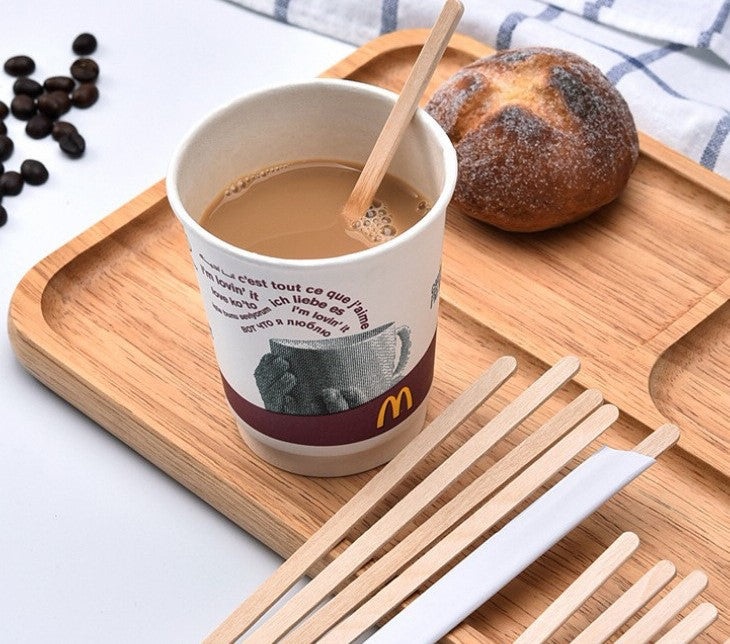 Wooden Coffee Stirrers Wholesale | Disposable Wooden Compostable Coffee Stirrers 