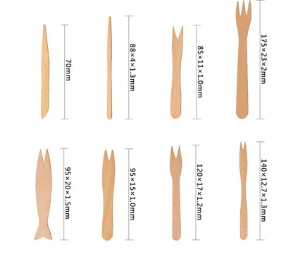 85mm environmentally friendly and biodegradable wholesale wooden disposable food fork snack fork | disposable fruit fork | disposable french fry fork | disposable fast food fork wholesale 