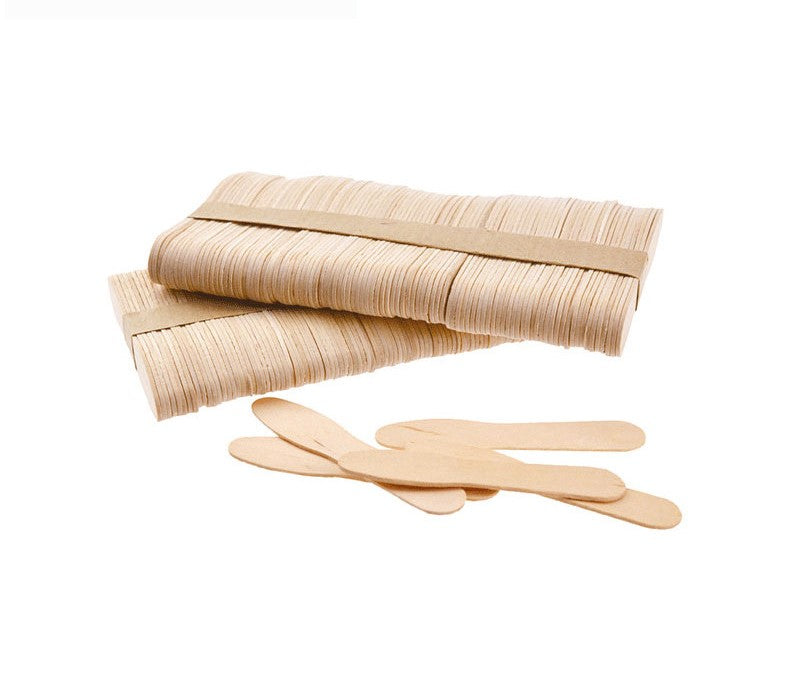 75mm Disposable Wooden Ice Cream Scoop Wholesale | Eco-friendly Biodegradable Compostable Small Wooden Spoon | Individually Paper Wrapped Ice Cream Scoop | Custom Ice Cream Wooden Spoon 