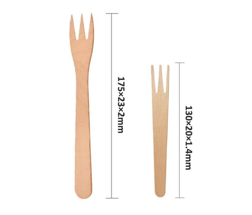 85mm environmentally friendly and biodegradable wholesale wooden disposable food fork snack fork | disposable fruit fork | disposable french fry fork | disposable fast food fork wholesale 